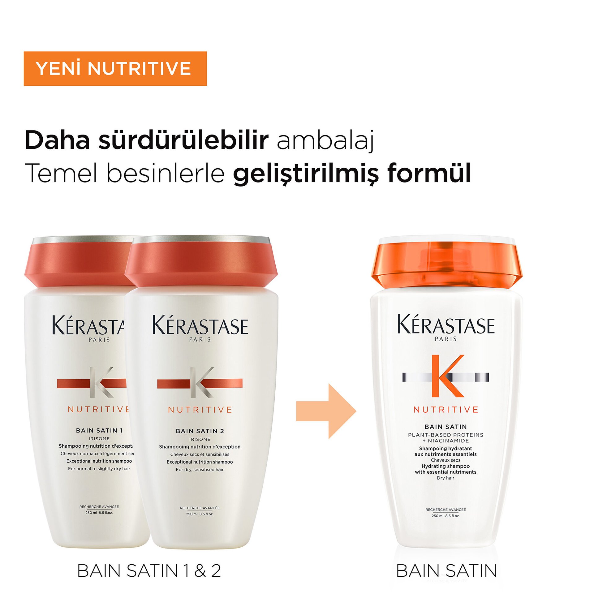 Bain Satin Kuru Saçlar İçin Hafif Besleyici Şampuan |Kérastase